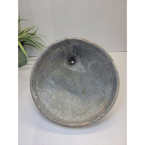 Vintage Funnel Tractor, Large Offset Galvanized, Farmhouse Primitive Industrial - Picture 5 of 5